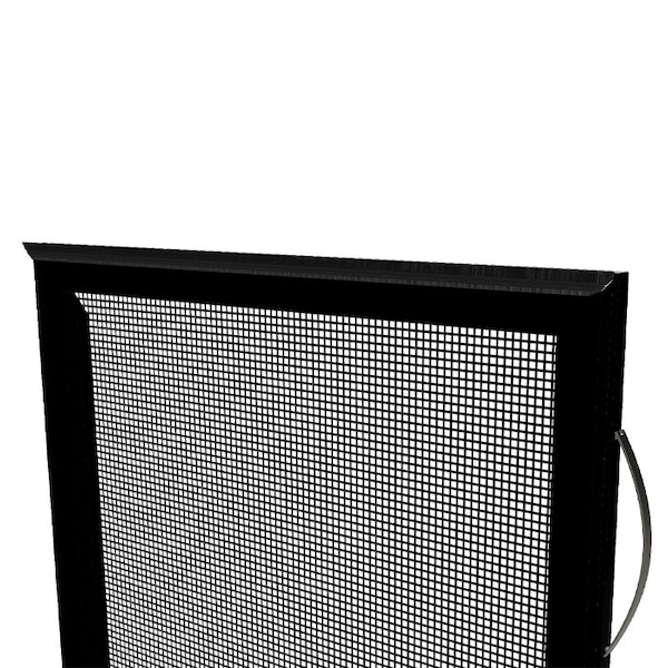 28 In W X 5 In H Double-Hung Window Screen, DH6, Charcoal Fiberglass Mesh, Black